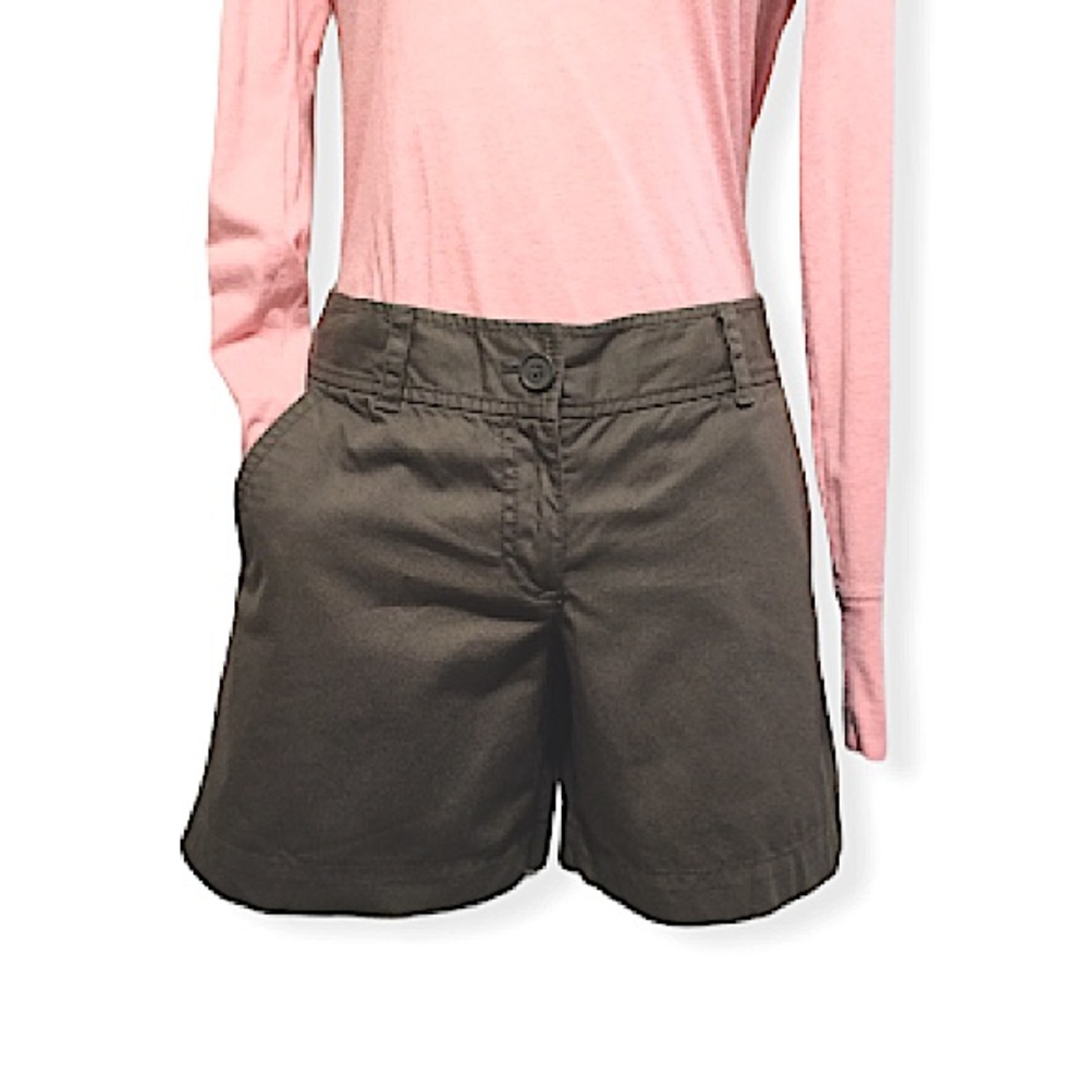 Ann Taylor Loft Brown chino original shorts SZ 4